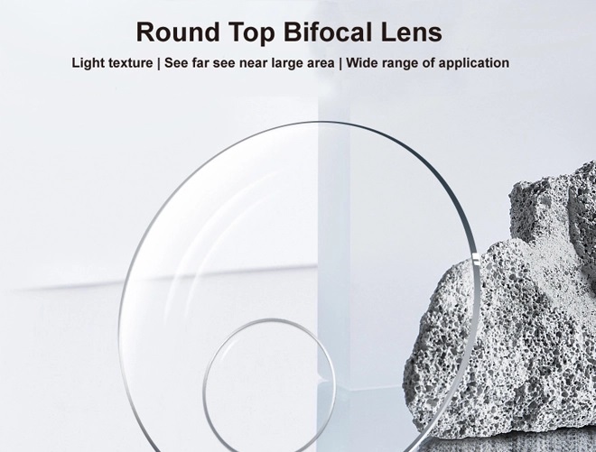 lente bifocal redondo superior