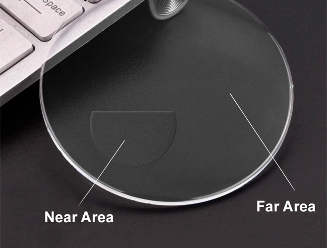 Especificación del lente óptico fotocromático Photogrey 1.56 bifocal Flat Top HMC EMI para prescripción