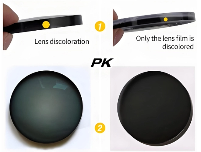 Especificación de lentes de policarbonato 1.59 PC con bloqueo de luz azul, lente oftálmica HMC