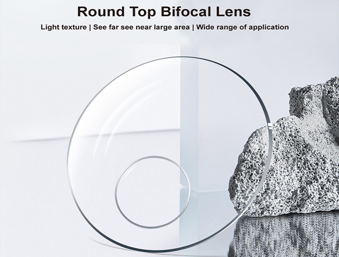 Especificación de lentes oftálmicos 1.56 Blue Block UV410 Lente óptica bifocal de segmento redondo